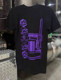BRB ~ Black w/ Checkered Purple ~ T-shirt