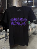 BRB ~ Black w/ Checkered Purple ~ T-shirt